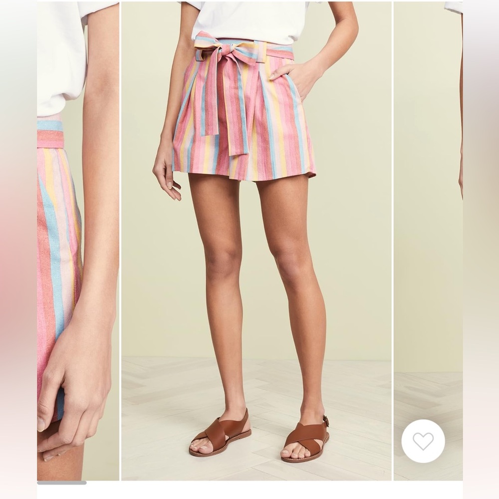 Moon River Linen Blend Pleated Shorts